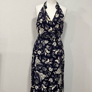 Cleobella Navy and White Floral Midi Dress